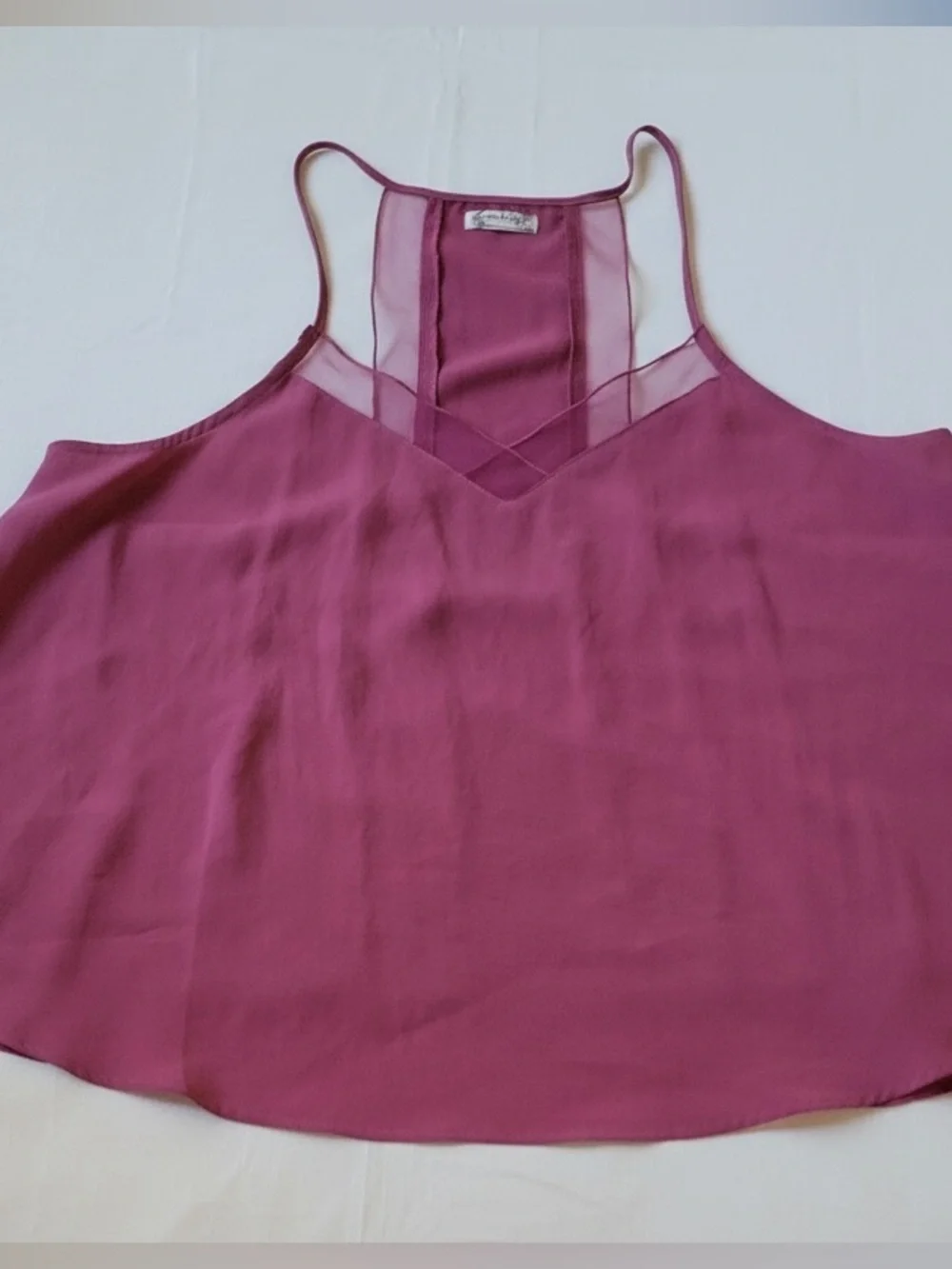 Free  People Heartbeat Mesh Panel Camisole Large